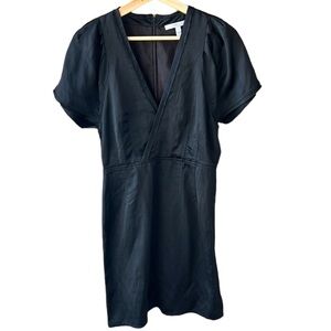 Derek Lam 10 Crosby Sz 4 Surplice Bodice Linen Blend Mini Dress. Puff Sleeve.